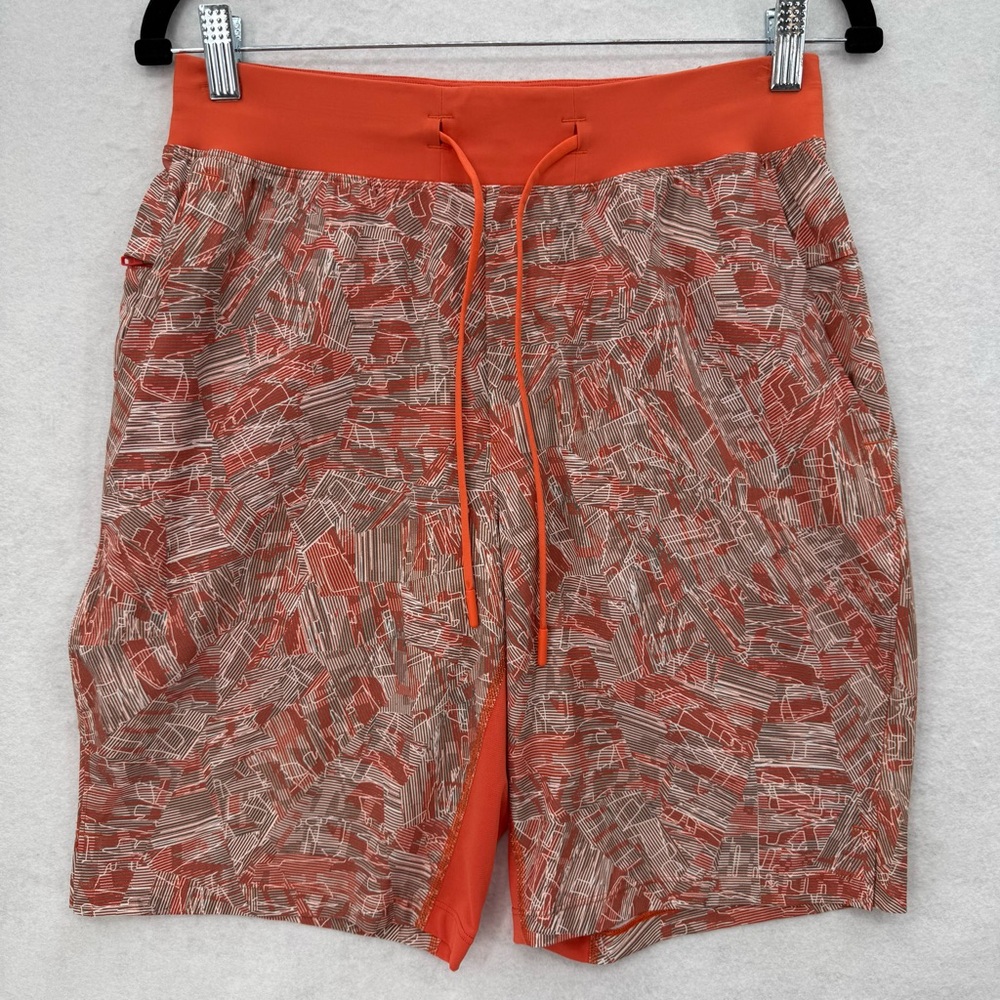Lululemon T.H.E. Short 9" *Linerless‎ Parallel Divide Warm Coral Multi Small
